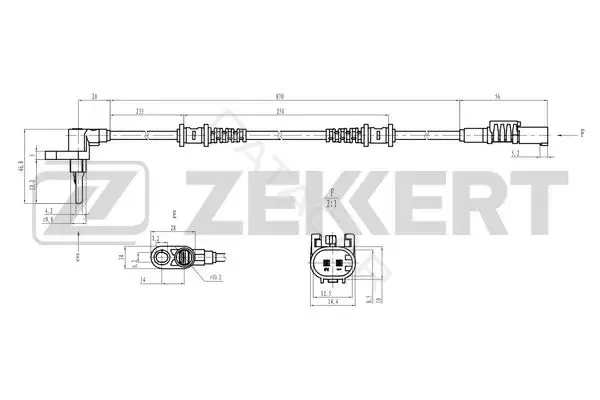 Датчик АБС ZEKKERT SE-6225