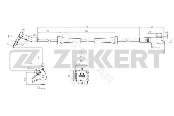Датчик АБС ZEKKERT SE-6183