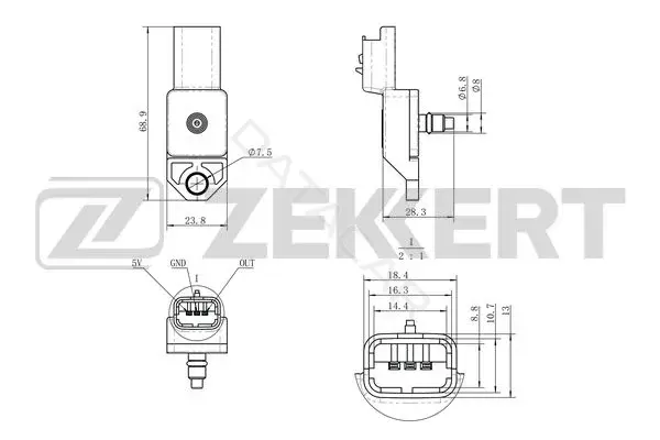 Расходомер воздуха ZEKKERT SE-2015
