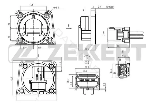 Датчик давления воздуха ZEKKERT SE-4114