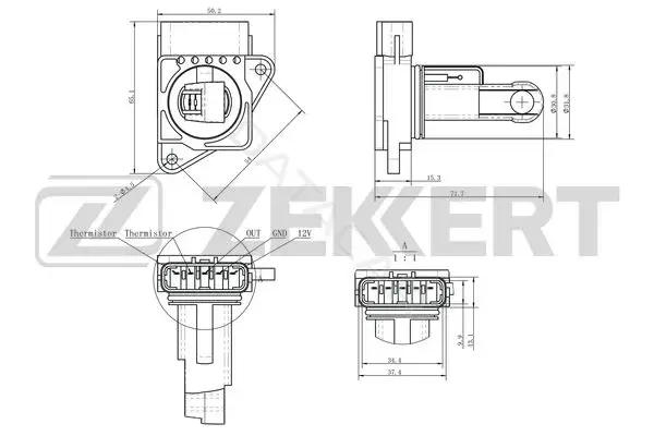 Датчик давления воздуха ZEKKERT SE-1086