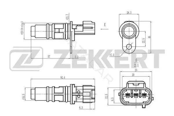Датчик давления воздуха ZEKKERT SE-5048