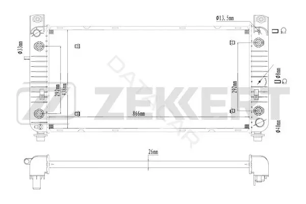 Радиатор охлаждения ZEKKERT MK-1251