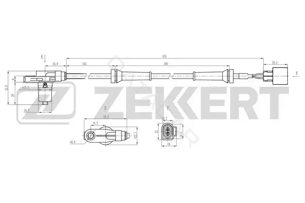 Датчик АБС ZEKKERT SE-6204