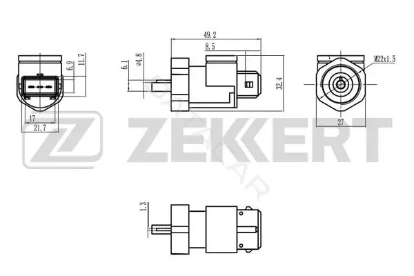 Датчик давления воздуха ZEKKERT SE-8505