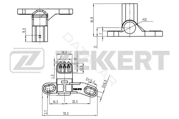 Датчик давления воздуха ZEKKERT SE-4081