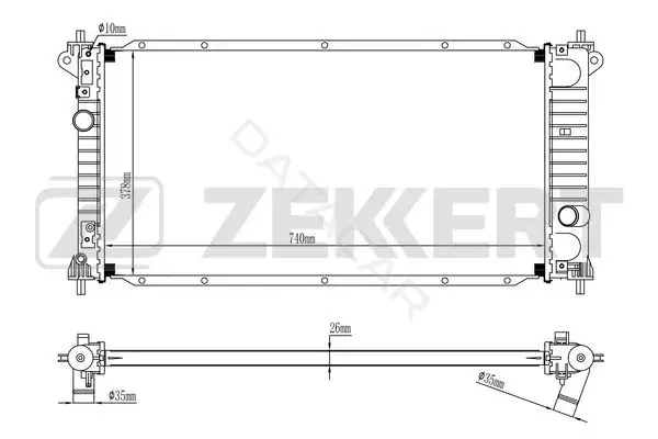 Радиатор охлаждения ZEKKERT MK-1253