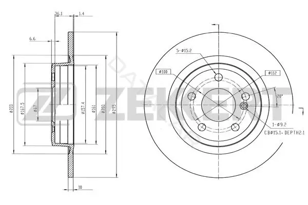 Тормозные диски ZEKKERT BS-6559
