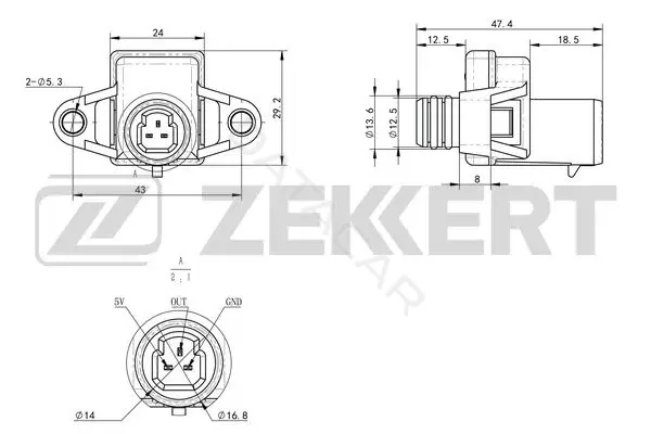 Расходомер воздуха ZEKKERT SE-2011