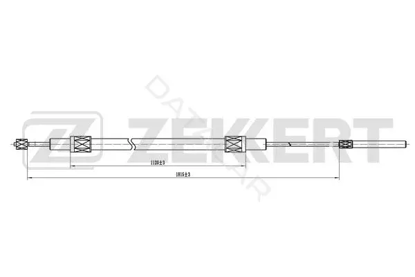 Трос ручника ZEKKERT BZ-1340