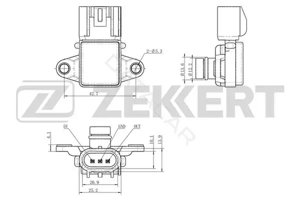 Расходомер воздуха ZEKKERT SE-2009