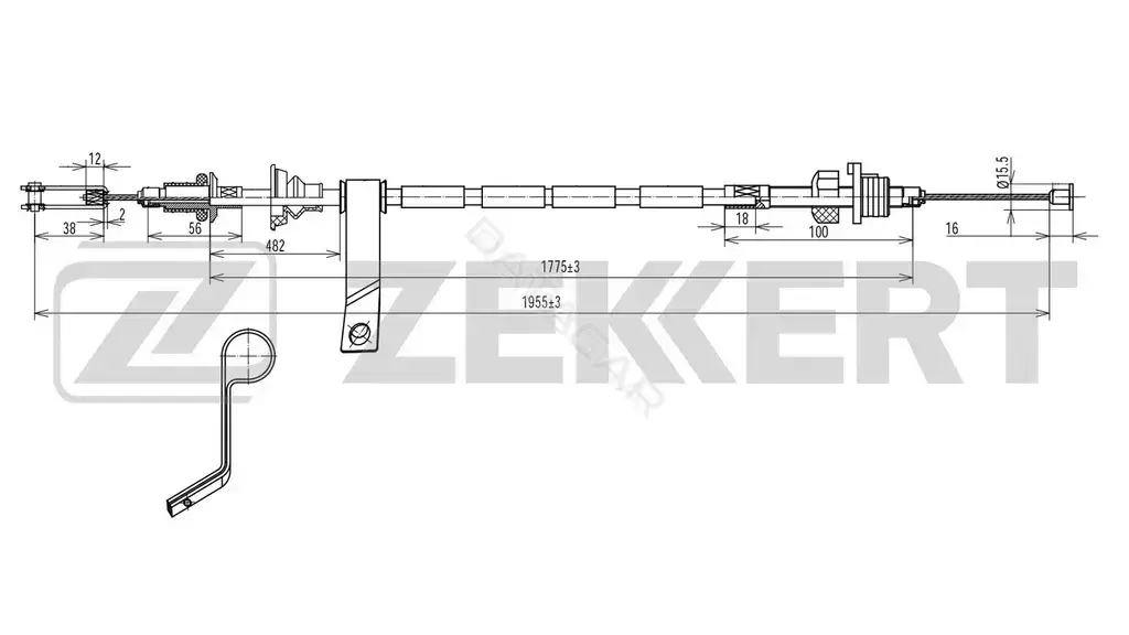 Трос сцепления ZEKKERT BZ-1032