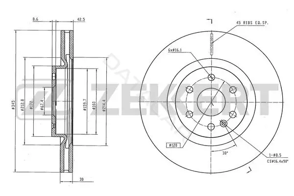 Тормозные диски ZEKKERT BS-6583