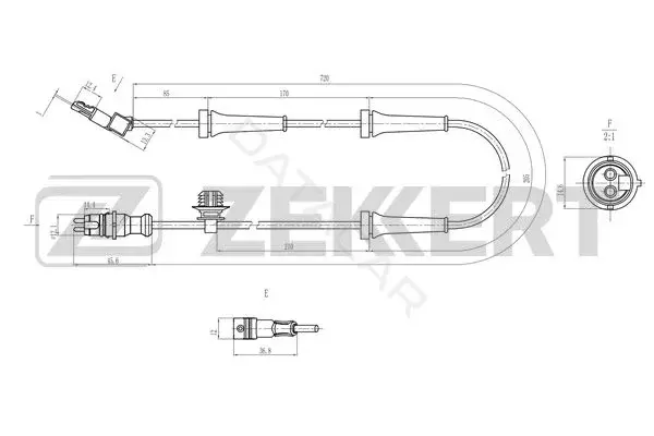 Датчик АБС ZEKKERT SE-6213