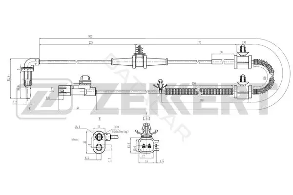 Датчик АБС ZEKKERT SE-6178