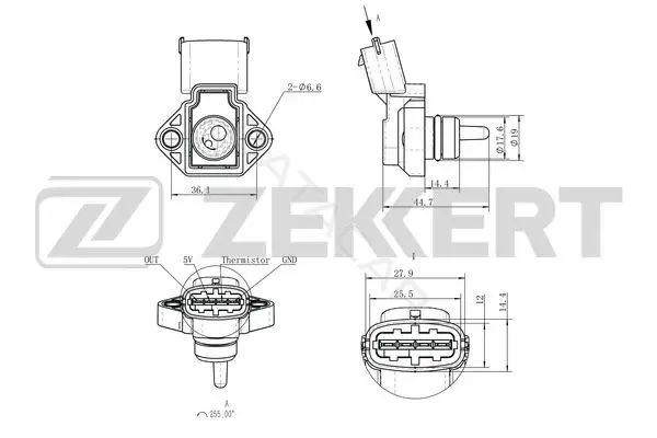 Расходомер воздуха ZEKKERT SE-2021