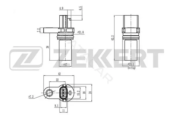 Датчик давления воздуха ZEKKERT SE-4037