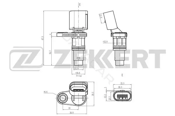 Датчик давления воздуха ZEKKERT SE-5033