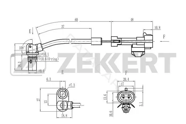 Датчик АБС ZEKKERT SE-6193