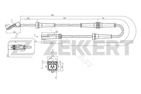 Датчик АБС ZEKKERT SE-6242