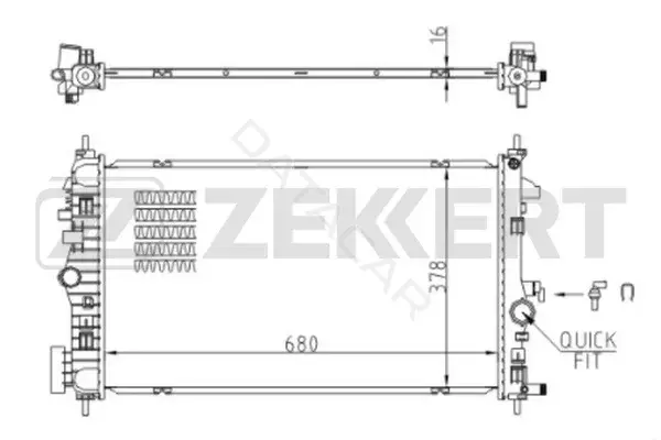 Радиатор охлаждения ZEKKERT MK-1134