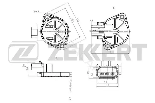Датчик давления воздуха ZEKKERT SE-4043