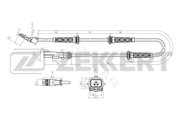 Датчик АБС ZEKKERT SE-6179