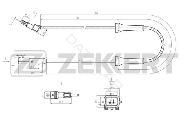 Датчик АБС ZEKKERT SE-6192