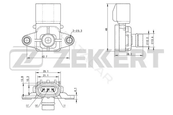 Расходомер воздуха ZEKKERT SE-2007