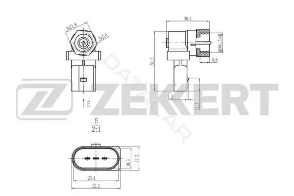 Датчик давления воздуха ZEKKERT SE-8508