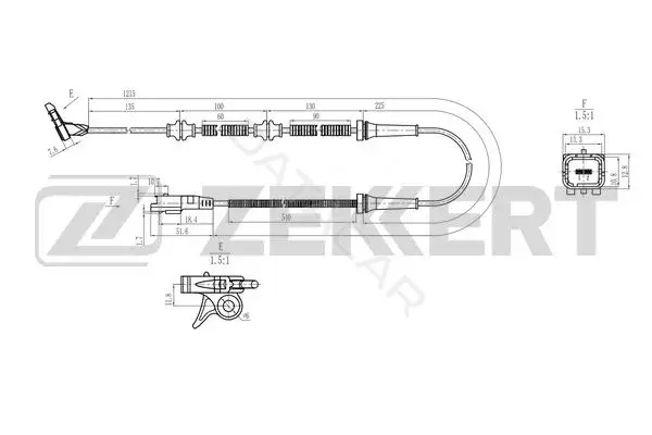 Датчик АБС ZEKKERT SE-6241