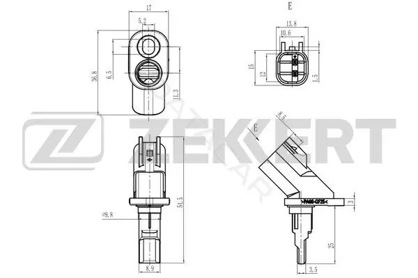 Датчик АБС ZEKKERT SE-6234