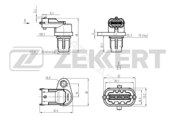 Датчик давления воздуха ZEKKERT SE-4100