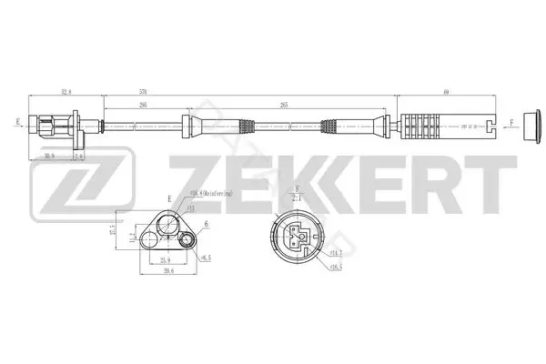 Датчик АБС ZEKKERT SE-6196