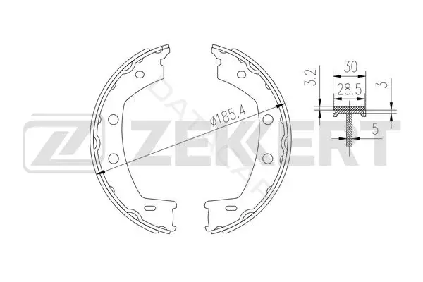 Барабанные колодки ZEKKERT BK-4327