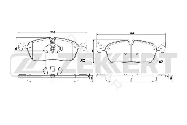 Тормозные колодки ZEKKERT BS-1295