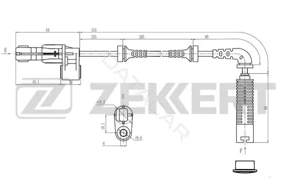 Датчик АБС ZEKKERT SE-6232