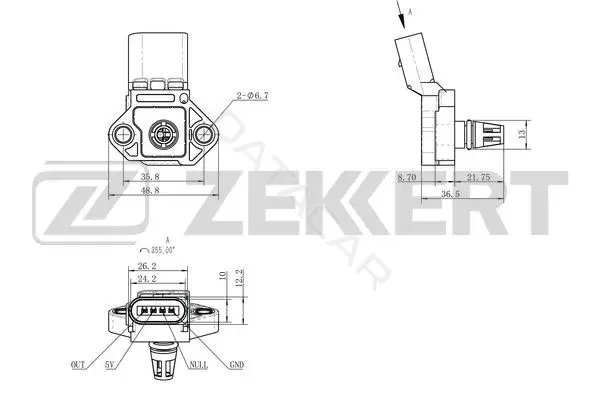 Расходомер воздуха ZEKKERT SE-2018