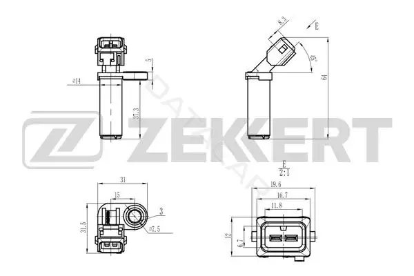 Датчик давления воздуха ZEKKERT SE-4045