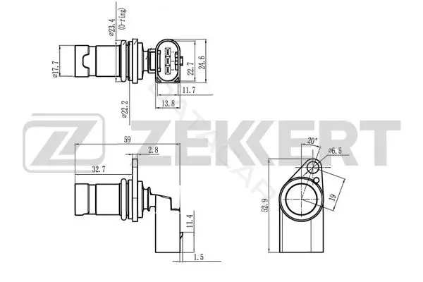 Датчик давления воздуха ZEKKERT SE-4060