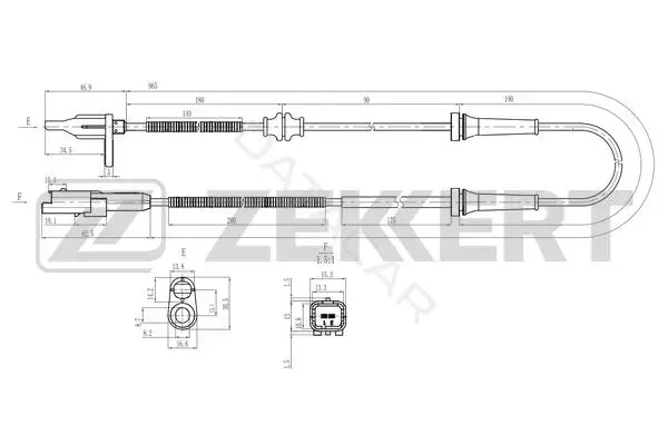 Датчик АБС ZEKKERT SE-6231