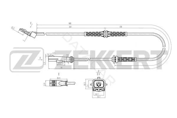 Датчик АБС ZEKKERT SE-6244