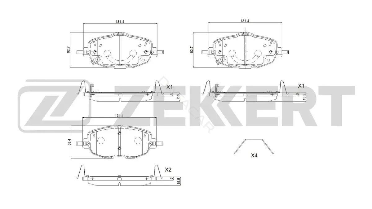 Тормозные колодки ZEKKERT BS-1325