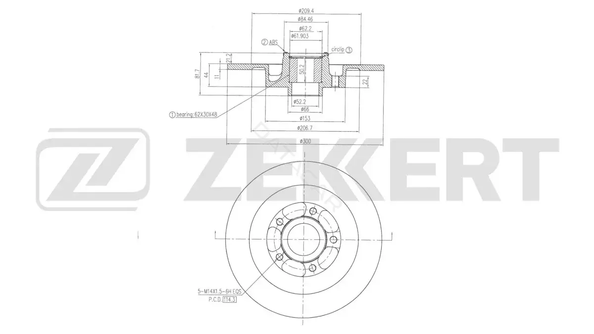 Тормозные диски ZEKKERT BS-6659