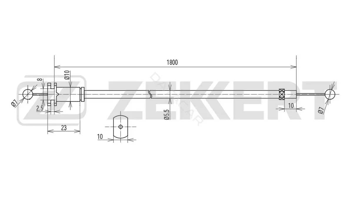 Трос капота ZEKKERT BZ-1389