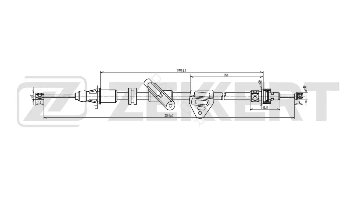 Трос ручника ZEKKERT BZ-1173