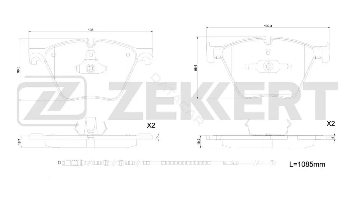 Тормозные колодки ZEKKERT BS-1343