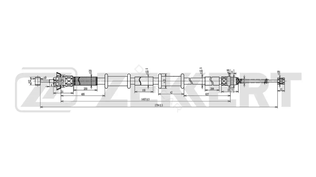 Трос ручника ZEKKERT BZ-1171
