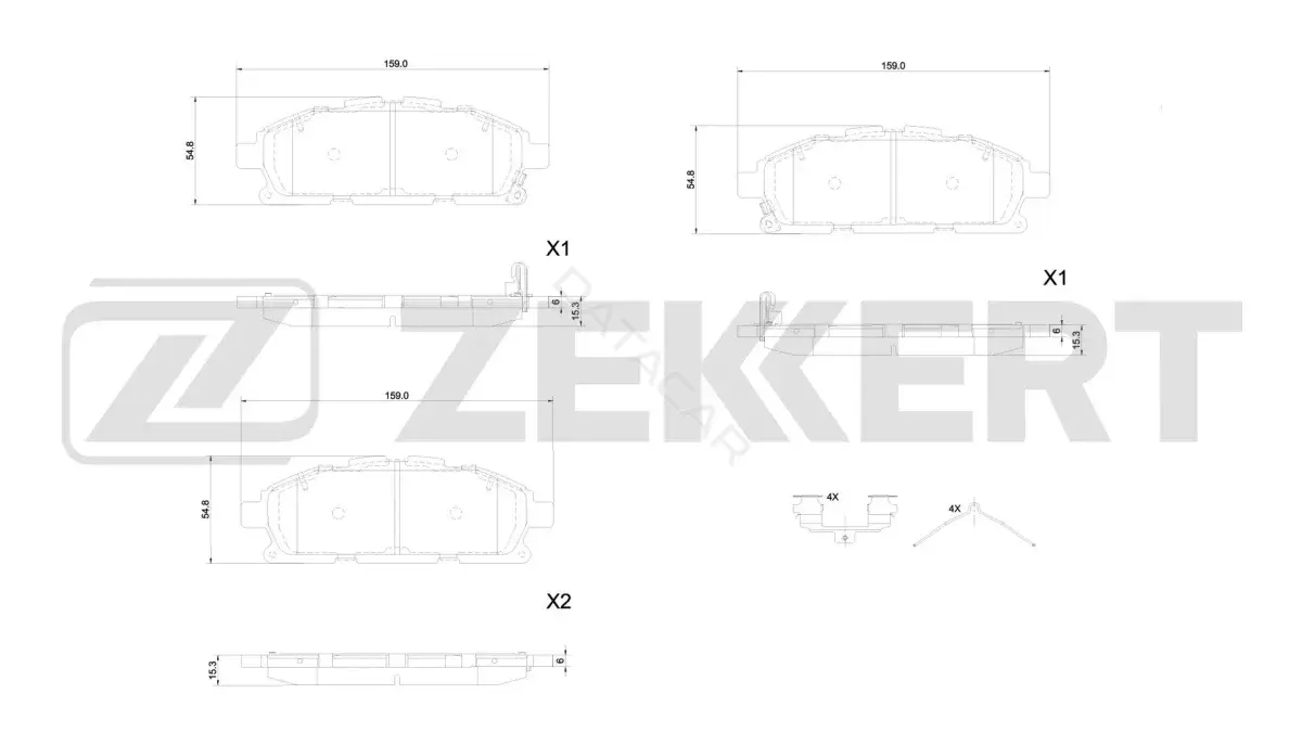 Тормозные колодки ZEKKERT BS-1341
