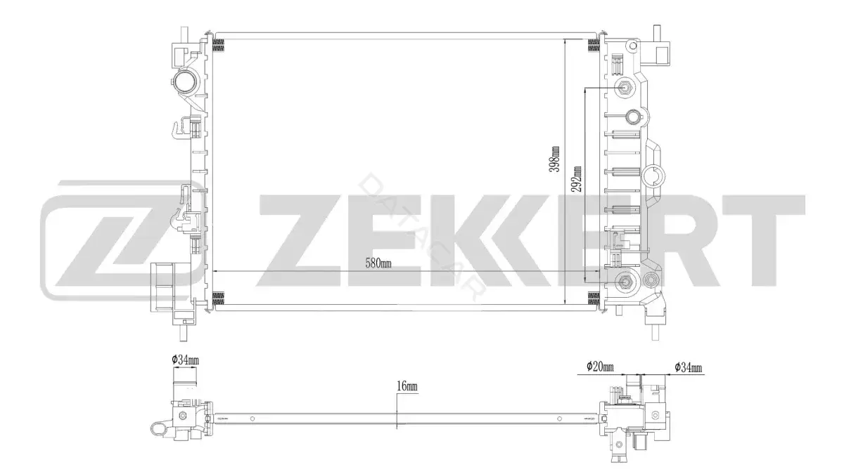 Радиатор охлаждения ZEKKERT MK-1484